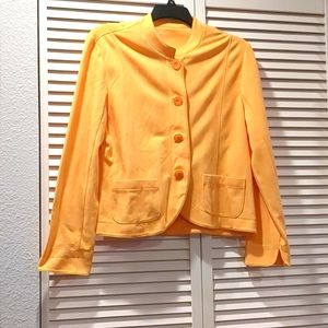 Coldwater Creek Yellow Button up Blazer Jacket  Womens Size L